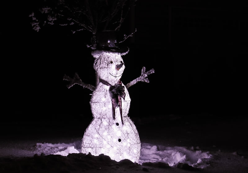 Snowman Greeting By Mary Anne